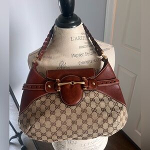 Gucci GG Canvas & Leather Shoulder Bag